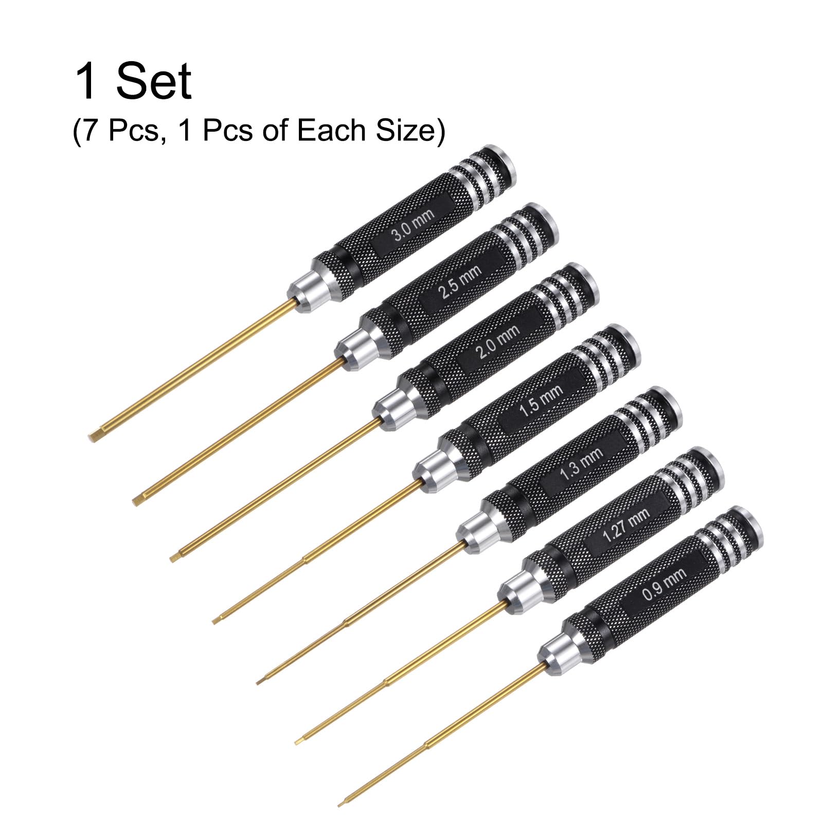 HARFINGTON 7pcs RC Hex Screwdriver 0.9mm 1.27mm 1.3mm 1.5mm